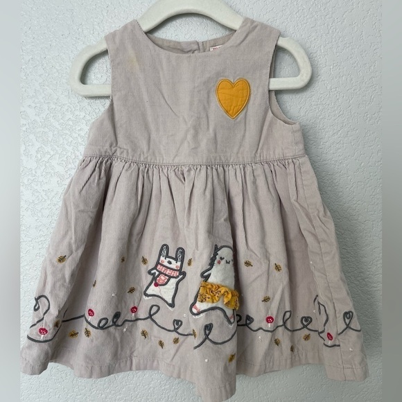Du Pareil au Mem Corduroy Fabrique Baby Dress 18 months - Picture 1 of 6